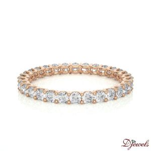 Diamond Band Ring Studded with Certified Natural Diamonds Hallmarked Gold Diamond Ring