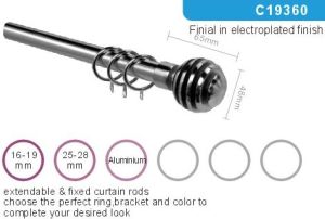 Electroplated Metal Curtain Rod