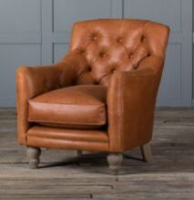 TUFTED GLOVE LEATHER CHAIR