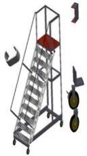 HD ALUMINIUM TROLLY STEP LADDER