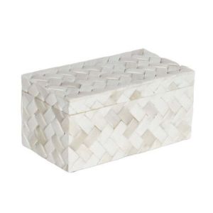 Ivory Braid Pattern Decorative Boxes