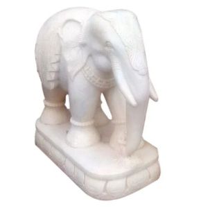 White Elephant Stone Statue