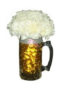 Flowers beer mug
