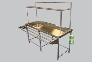 Soiled Dish landing Table with Chute and Rack OHS