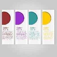 colored corporate banners