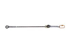 Restraint Kernmantle Rope Adjustable Lanyard with One Side Loop and Other Side Karabiner