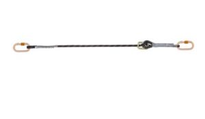 Restraint Kernmantle Rope Adjustable Lanyard with Both Side Karabiner