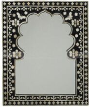 Bone Inlay Black and White Rajasthani design Mirror