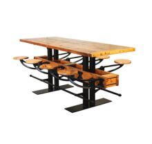 Swing Out Stools Cafeteria Table