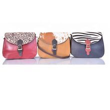 Multi Colors Fur Leather Bag for girl