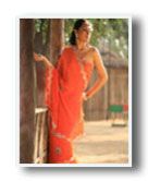 Orange Designer Saris