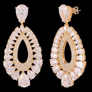 GOLD-COLORED CRUNCHY EARRINGS