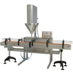Automatic powder filling for bottles