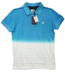 Polo collar t-shirt dip-dye