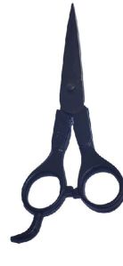 Hair cutting Scissors 7'' with Black Cotted(PLASTIC HANDLE)