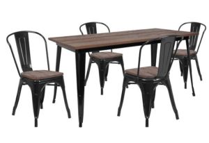 Rajtai Set of 4 Chairs and 1 Table Dining Height For Cafe / Restaurant