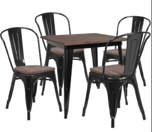 Rajtai Set of 4 Chairs and 1 Table for Cafe / Restaurant