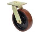 Muvtons 200X50mm Forged Kingpin Swivel Castors Polyurethane Wheels