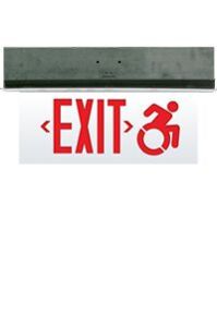 Recessed Edge-Lit Modified Accessibility Exit Connecticut Approved