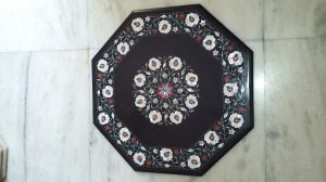 black marble inlay table top