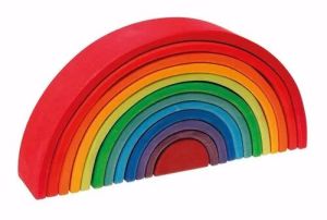 Wooden Rainbow Stacker Toy