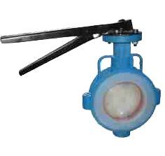 FEP / PFA Lined Butterfly Valve