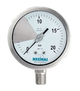 STAINLESS STEEL SOLID FRONT SAFETY PRESSURE GAUGE
