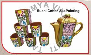 Terracotta Printed Ruchi Coffee Set