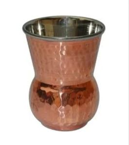 Copper Steel Dholak Glass
