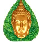 3d Buddha Facet Carved On Leaf