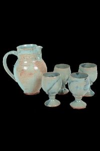 Andretta's Beige Authentic Jug four Glass set