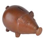 Black Pottery Piggy Bank