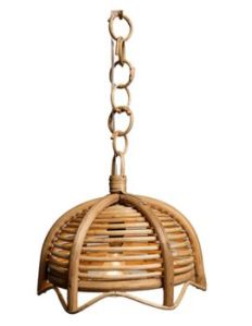 Cane Hanging Half-Spherical Lamp