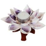Decorative Blue Sea Shells Candle Holder