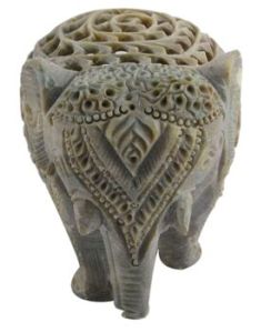 Gorara Elephant Shaped White Statue