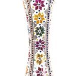 Multicolor Mirror Work Ceramic Vase