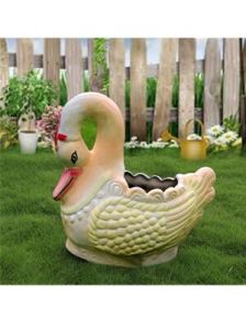 Designer swan plant pot