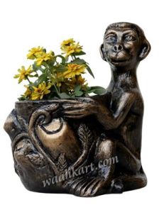 Monkey shaped plant pot