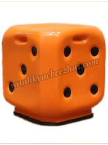 orange colour Dice shaped stool