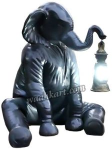 lantern Sitting elephant statue