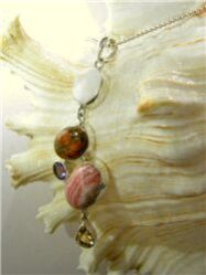 RED MOHAVE PEARL AMETHYST AND OTHER PENDANT