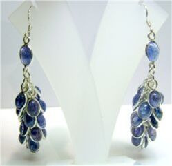 TANZANITE CABOCHON EARRINGS