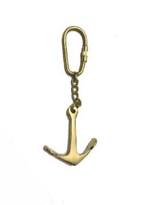Ship Anchor Keychain-Brass Metal