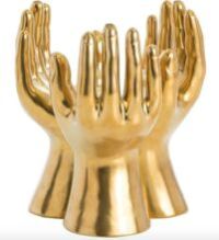 Human Handshape High Quality Flower Vase, Color : Copper, Brass Polished