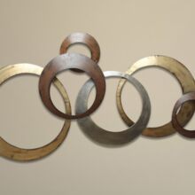 Metallic wall decor rings