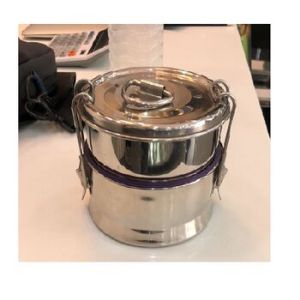 Stainless Steel Two layers rounded shaped lunch box