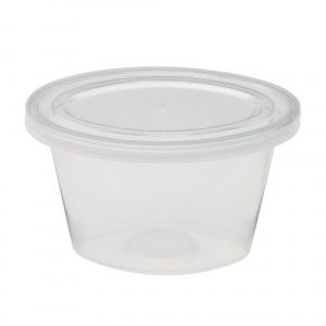 clear sauce container