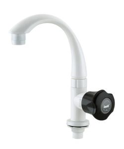 Swan Neck Pillar Tap, Color : White