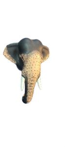 Decorative fiber Elephant Head with wall hanging hook