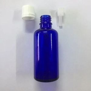 Blue Essential Oil Bottle